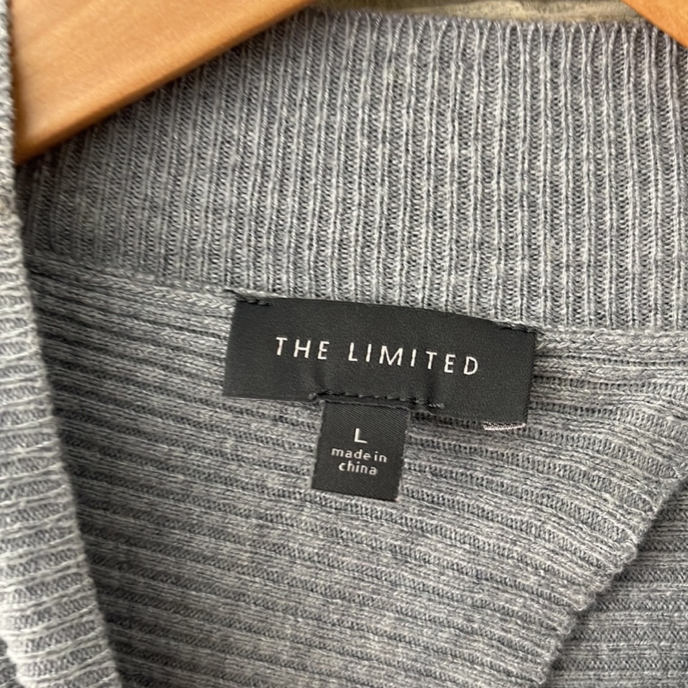 The Limited Light Grey Mock Turtleneck Sweater With Open Back Size Large - Picture 3 of 13